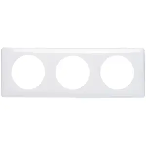 Comparateur de prix : Plaque CÉLIANE finition blanc Laqué 3 postes - LEGRAND - 066633
