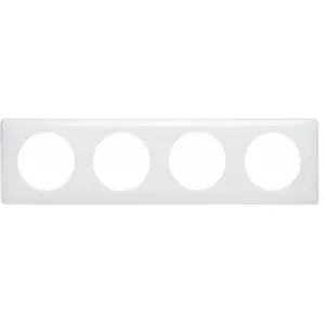 Comparateur de prix : LEGRAND plaque céliane 4 postes glossy blanc