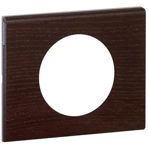 LEGRAND Celiane Plaque de finition 1 poste bois wengé pas cher