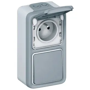 LEGRAND Interrupteur Plexo avec prise - 2 phases + terre pas cher