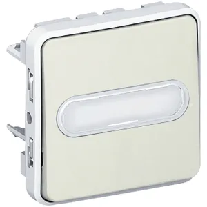Comparateur de prix : LEGRAND Poussoir porte-étiquette lumineux -voyant fourni- Plexo - Blanc