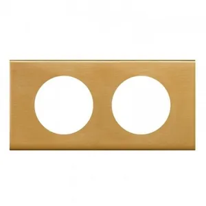 Comparateur de prix : Plaque de finition - LEGRAND - Céliane - 2 postes - Métal - Bronze doré - 71mm