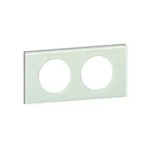 Comparateur de prix : LEGRAND Celiane Plaque de finition 2 postes verre kaolin