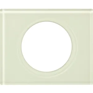 LEGRAND Celiane Plaque de finition 1 poste verre kaolin pas cher