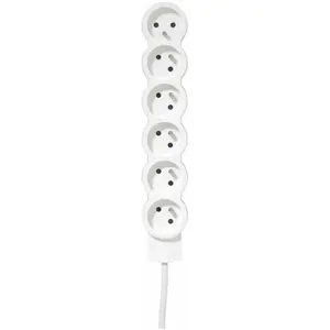 LEGRAND Rallonge multiprise standard 6x2 P+T cordon 1,5 m blanc et gris