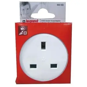 Comparateur de prix : Legrand - Adaptateur 2P+T - 16A - standard Britannique pour socle Français