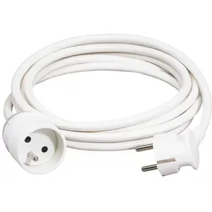 Comparateur de prix : Rallonge électrique blanche 2P+T - Câble 3G1,5 mm² - 5 m - Legrand