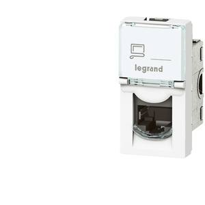 Prise RJ45 cat.6 FTP 1 module Legrand Mosaic composable 076562 pas cher
