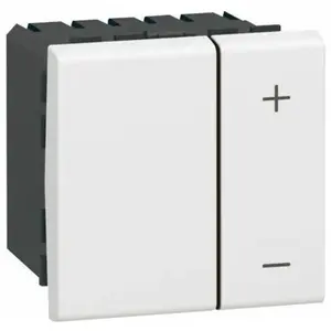 Legrand - Interrupteur Variateur 2 fils Mosaic 2 modules blanc 078405 pas cher