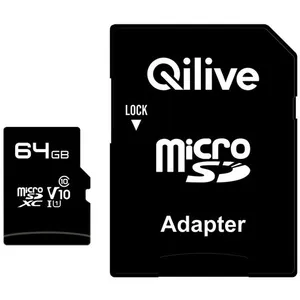 QILIVE Micro SDXC - 64 Go - Adaptateur SD - Carte mémoire pas cher