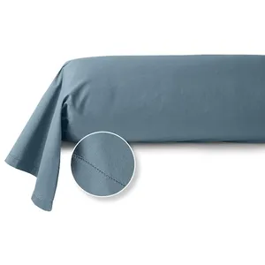 ACTUEL Taie de traversin unie en percale de coton 70 fils - collection permanente bleu 43x186 cmVendu parauchan