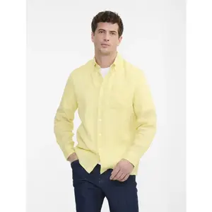 Chemise manches longues en lin Aigle Jaune S BG5030 pas cher
