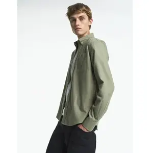 Aigle - Shirt Uni Flannel - Chemise homme Sage Green - S