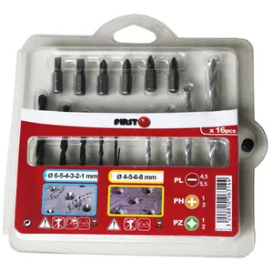 Coffret d'accessoires embouts et forets (16 pcs) Diager coffret first pas cher