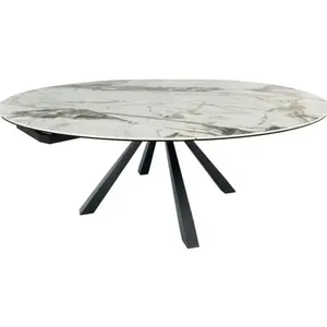 CONCEPT1 Calypso blanc 115-190x180x77 céramique sur verre CALYPSO-T-BL...