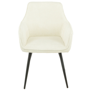 CONCEPTONE Chaise en velours COLORADO coloris lin pas cher
