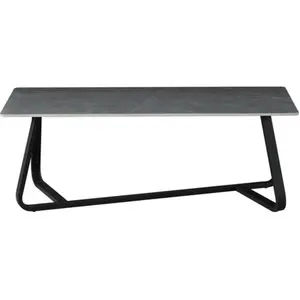 CONCEPT1 Sidonie gris anthracite 120 x 60 x h45 cm SIDONIE-TB-120-GRIS pas cher