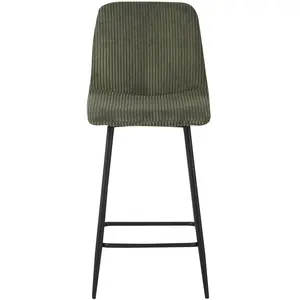 3S. x Home Lot de 4 tabourets de bar Bobby Vert Kaki pas cher