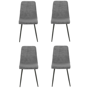 3S. x Home Lot de 4 Chaises Bobby Gris Anthracite pas cher
