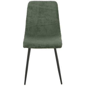 CONCEPT1 Chaise en velours BOBBY coloris kaki pas cher