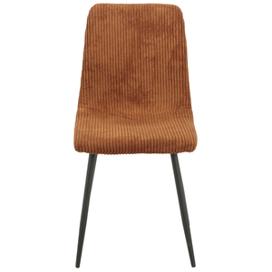 Chaise en velours BOBBY coloris terracotta pas cher