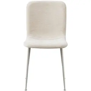 Chaise en tissu TOM coloris beige pas cher