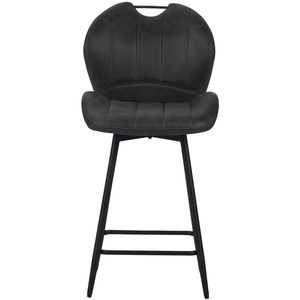 Tabouret de bar BURTON coloris gris pas cher