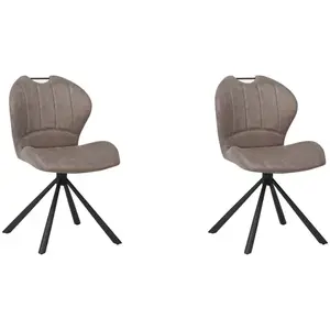 CONCEPTONE Chaise BURTON coloris taupe pas cher