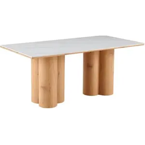 Comparateur de prix : CONCEPT1 Platinium 180 x 90 x75 blanc pieds bois MDF PLATINIUM-180-BLA...