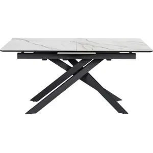 Comparateur de prix : 3S. x Home Table de repas extensible plateau céramique Palerma Blanc