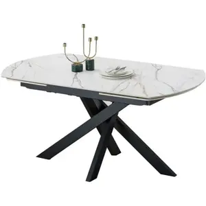 Comparateur de prix : CONCEPT1 Furiani 160/240 x 90 x 74,5 cm blanc FURIANI-160-BLANC