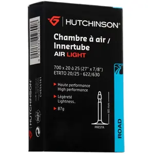 Hutchinson chambre a air route airlight 700x20 25 valve 60 mm pas cher