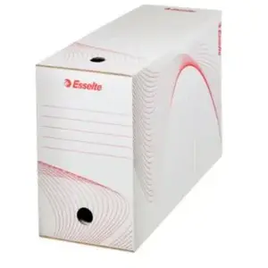 Comparateur de prix : Esselte Lot de 12 Lot de 5 boîtes archives Boxy, dos de 150, en carton blanc