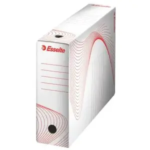 Comparateur de prix : Boîte archives Esselte Boxy Dos 8 cm - Blanc - Lot de 5