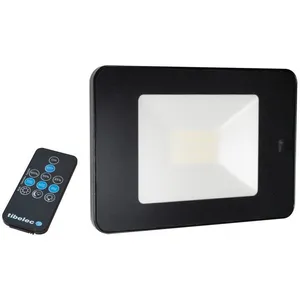 Comparateur de prix : TIBELEC Projecteur À Fixer À Détection Extérieur Led Intégrée 4400 Lm Noir TU