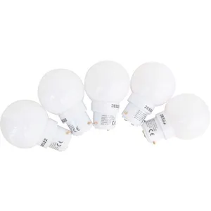 TIBELEC Centrale Brico - Pack de 5 ampoules led 0,8W / 50LM plastique blanc B22 pas cher