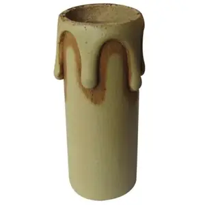 Bougies plastique équipées E14 Tibelec jaune ø24mm x H.65mm pas cher