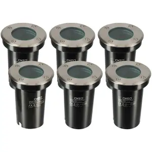 Comparateur de prix : OXEO Spots encastrables X6 - Extérieur - Couvercle inox - Pour Ampoule...