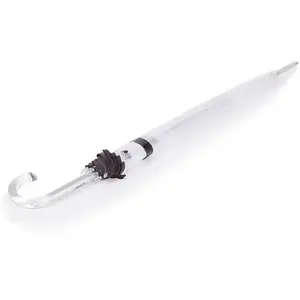 Parapluies Isotoner Parapluie cloche transparent PVC/Noir pas cher
