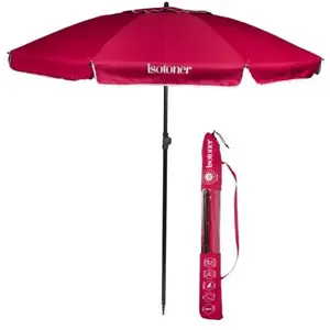 Isotoner Parasol de plage ultra résistant anti vent, et anti uv upf50+, pas cher