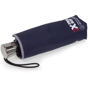 Parapluies Isotoner Parapluie ALPHA X-TRA SOLIDE Marine liseré pas cher