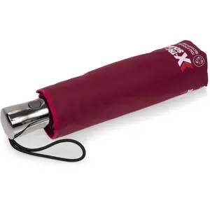 Parapluie automatique Isotoner X-TRA SOLIDE bordeaux liseré foncé femme pas cher
