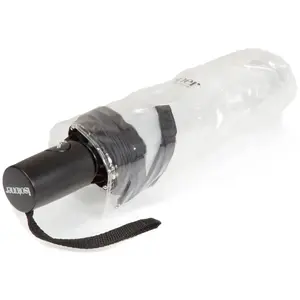Comparateur de prix : Parapluie solide, transparent, ouverture/fermeture manuelle Isotoner