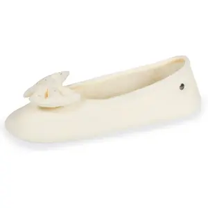 Comparateur de prix : Isotoner Chaussons ballerines Femme strass Ivoire
