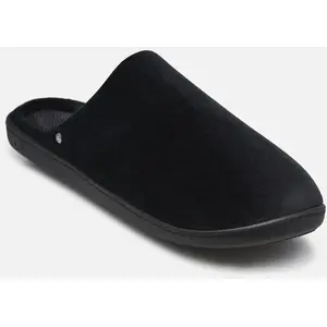 Isotoner Chaussons mules Homme Noir Chevrons pas cher