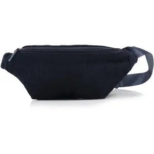 Isotoner - Sac banane Mixte velours côtelé Marine pas cher