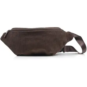 Isotoner - Sac banane Mixte velours côtelé Marron pas cher
