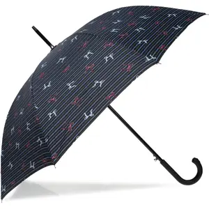 Isotoner - Parapluie Canne Auto Rayure NÅ ud Bleu pas cher