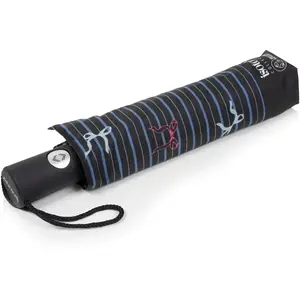 Isotoner - Parapluie Auto Rayure Noeud Bleu pas cher