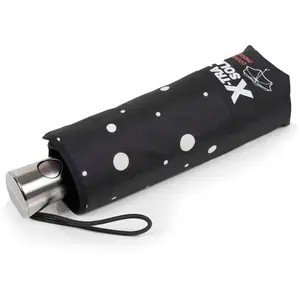 Isotoner - Parapluie X-TRA SOLIDE ALPHA 23 cm Pois Noir/Jaune
